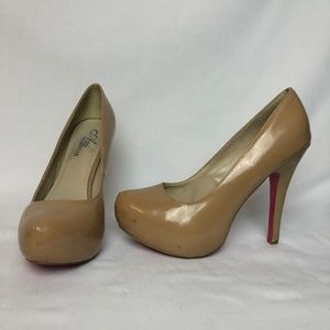 Ami Clubwear Nude Platform Heels Pumps Shoes